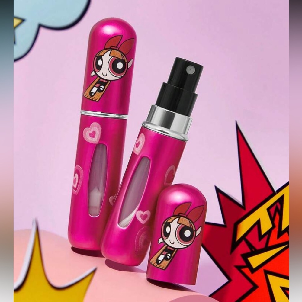 Pink power puff  girls Perfume Atomizer NWT